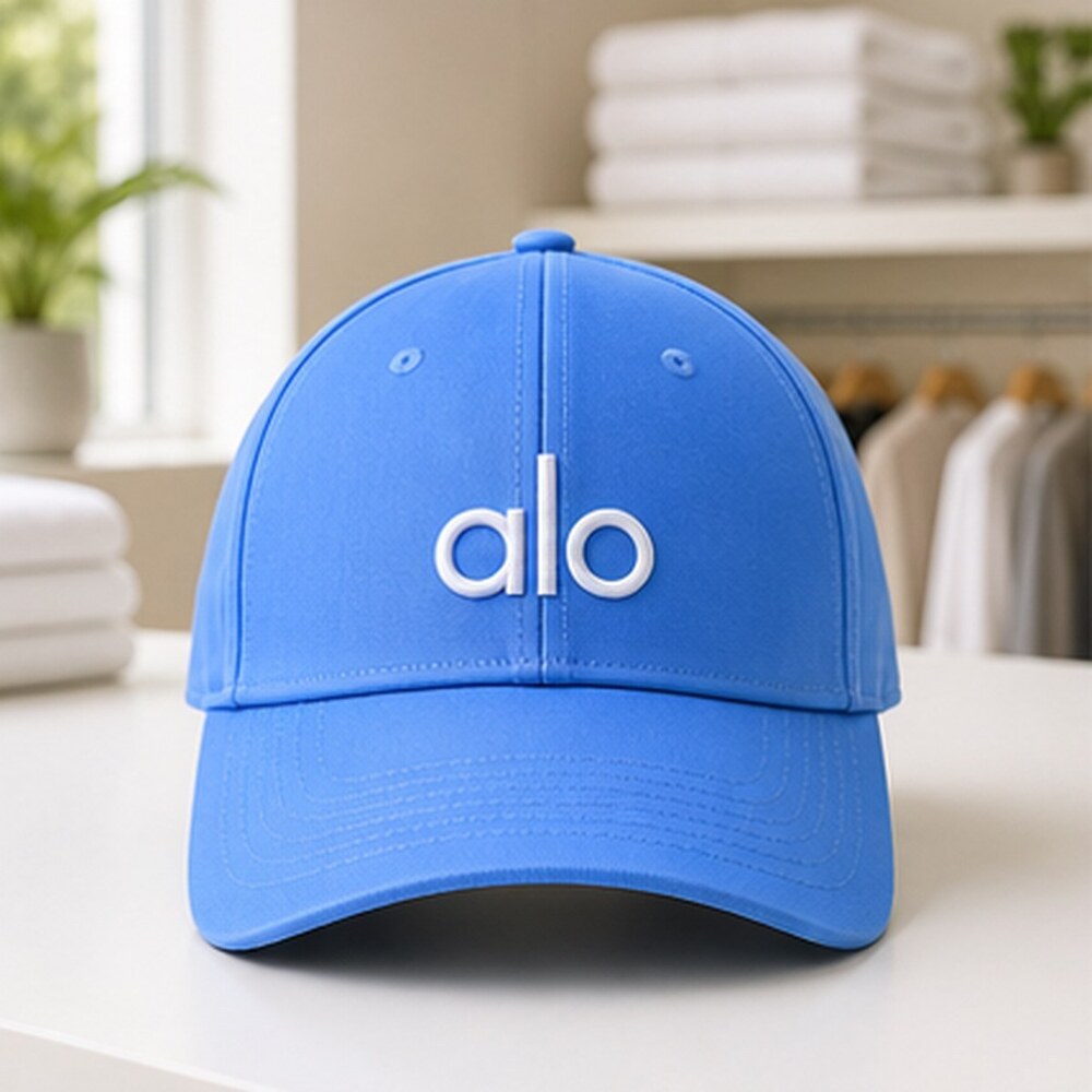 ALO Yoga Sky Blue Clean Baseball Cap Hat OS